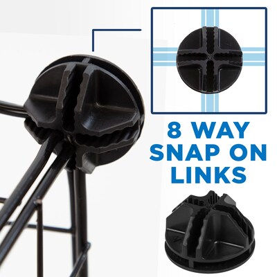 Mount-It! 28" x 42" 6-Cube Storage Organizer, Black (WI-4012)