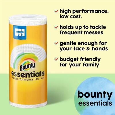 Bounty Essentiels Select-A-Size Double Roll Paper Towels, 2-ply, 108 Sheets/Roll, 24 Rolls/Pack (16540)