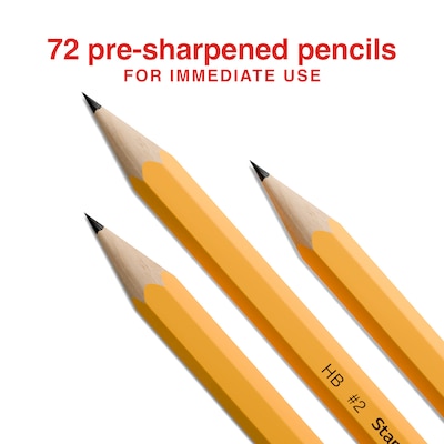 Staples Golf Pre-Sharpened Wooden Pencil, 2.2mm, #2 Medium Lead, 72/Pack (ST63546)