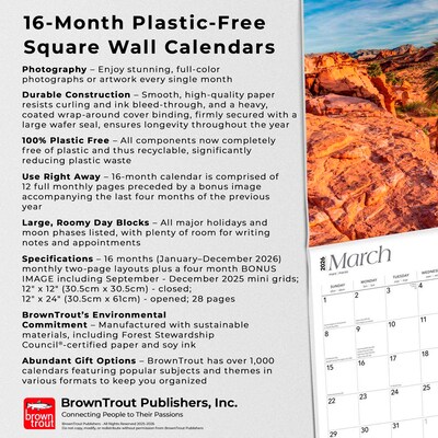 2026 BrownTrout Nevada Wild & Scenic 12" x 12" Monthly Wall Calendar (9798330704828)