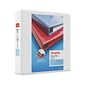 Staples® Heavy Duty 2" 3 Ring View Binder with D-Rings, White, 6/Pack (56264CT/24688CT)