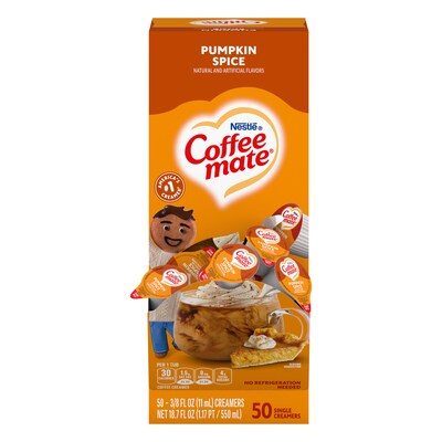Coffee mate Creamer Pumpkin Spice Liquid Creamer, 18.7 oz., 50/Box (NES75520)