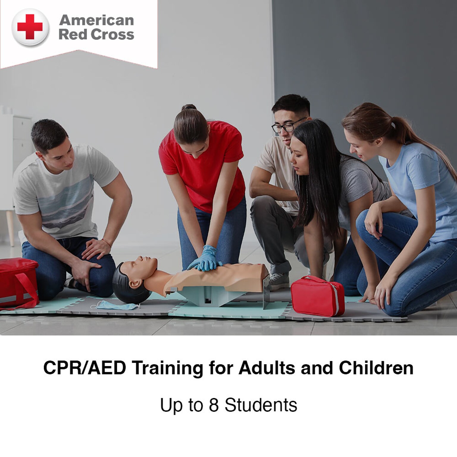 American Red Cross On-Site CPR & AED Training for Adults & Children, 8 Person Minimum (ACICPRAED8)