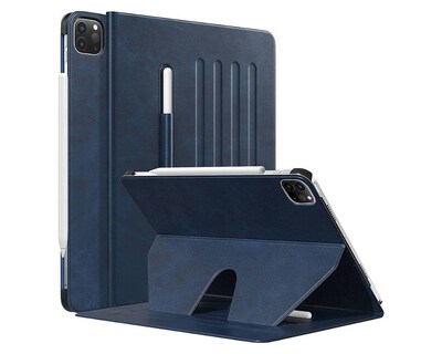 SaharaCase Multi-Angle Folio Case for Apple iPad Pro 12.9 (4th, 5th, and 6th Gen 2020-2022), Dark Blue (TB00027)