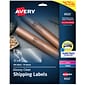 Avery Sure Feed Laser/Inkjet Shipping Labels, 2" x 4", Glossy Clear, 10 Labels/Sheet, 50 Sheets/Box, 100 Labels/Box (6522)