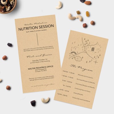 Avery Integrated Cards, 6" x 11", Matte Kraft Brown, 50/Box (95280)