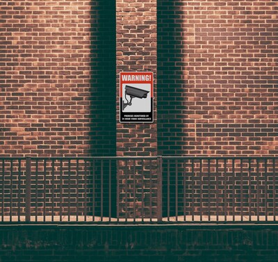 Cosco Video Surveillance Indoor/Outdoor Wall Sign, 8 x 12, White/Black/Red (098381)
