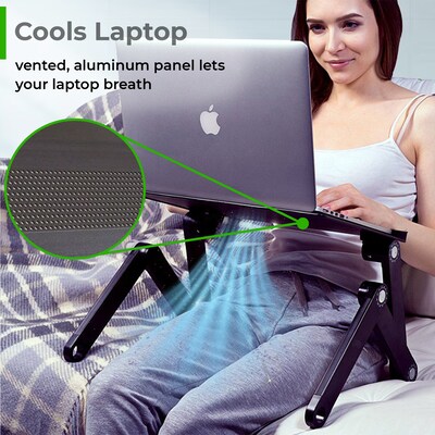 Uncaged Ergonomics WorkEZ Cooling Laptop Lap Desk, Executive Black (WEEB)