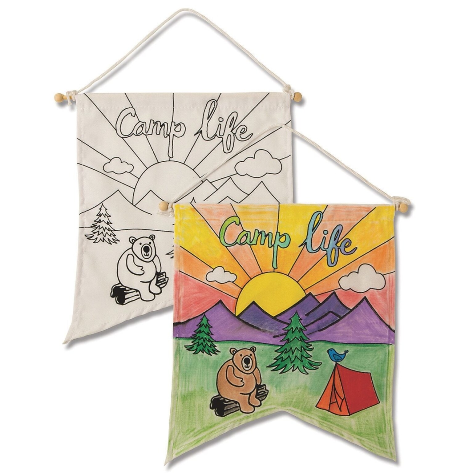 S&S Velvet Art Camp Life Banner, 12/Pack (FA3459)