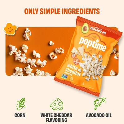Poptime Avo White Cheddar Popcorn, 1 oz., 24/Pack (220-02885)