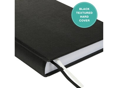 2025 Global Printed Products 8" x 12.5" Daily Planner, Cardboard Cover, Black (SPLS-SDCY25-BK)
