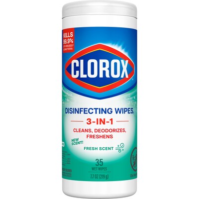 Clorox Disinfecting Wipes, Fresh Scent, 35 Wipes/Container (01593)
