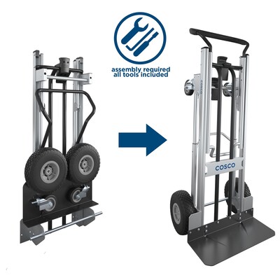 Cosco Convertible Hand Truck, 1000/800 lb. Capacity, Aluminum (12204ASB1E)