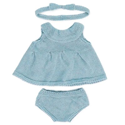 MINILAND Clothes for 15 Dolls, Knitted Outfit Dress & Headband (MLE31687)