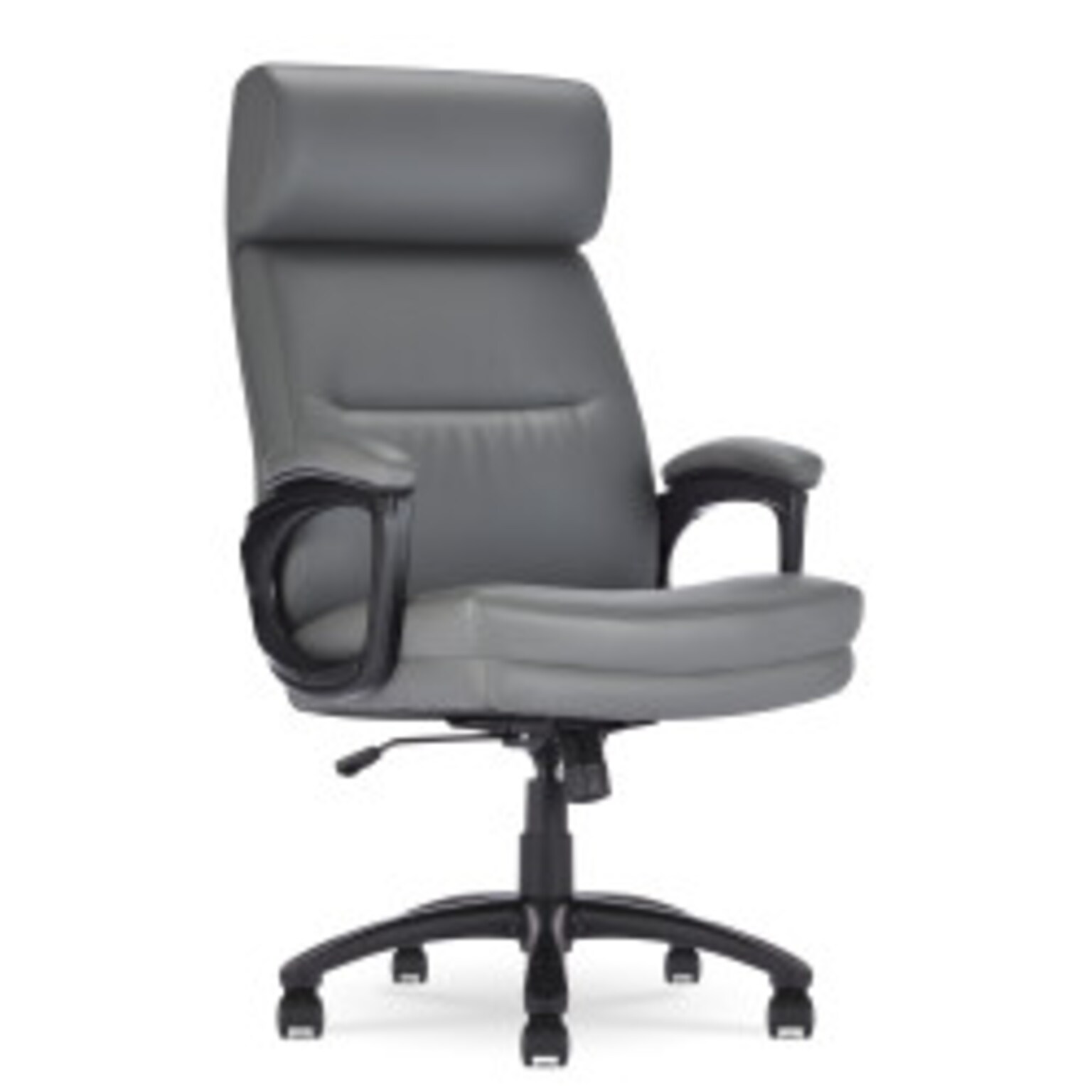 Serta Comfort Big & Tall Ergonomic Bonded Leather Swivel Executive Chair, Gray (CHR10131C)