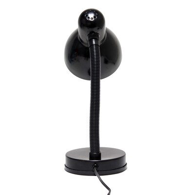 Simple Designs LED Desk Lamp, 14.25", Black Metal (LD1003-BLK-LB)