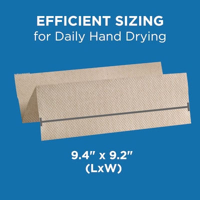 Pacific Blue Basic Recycled Multifold Paper Towel, 1-Ply, 250 Sheets/Pack, 16 Packs/Carton (23304)