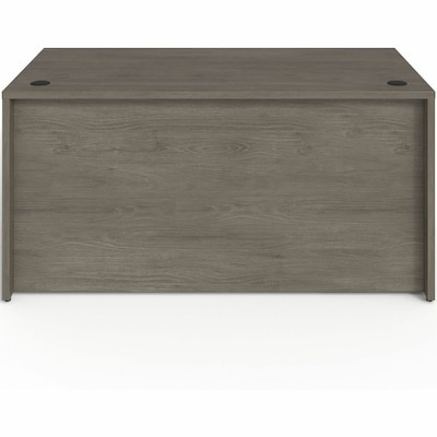 Lorell Prominence 2.0 60" W Left-Pedestal Desk, Gray Elm Surface (LLRPD3060LSPGE)