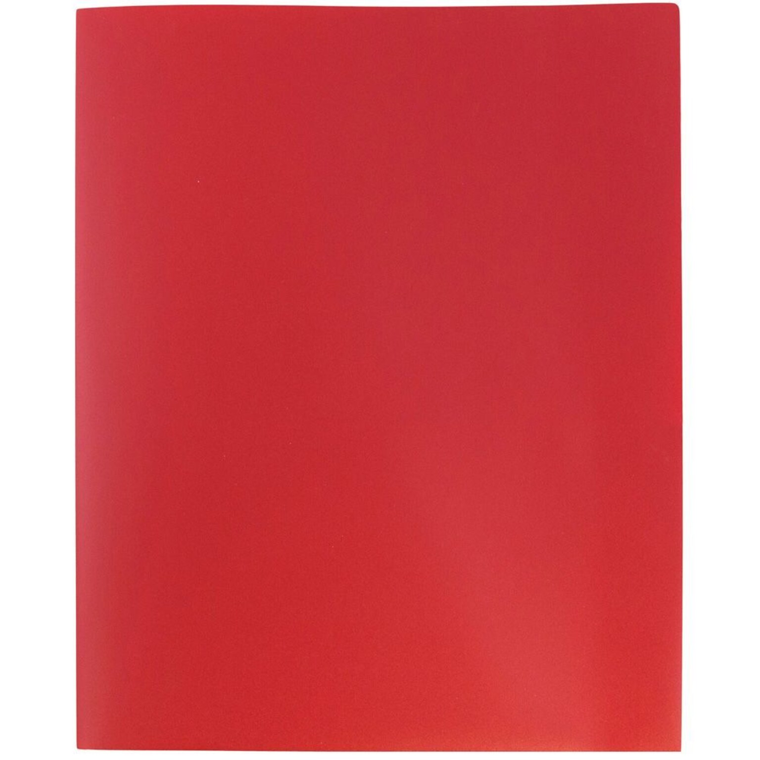JAM Paper POP 2-Pocket Plastic Folders with Fasteners, Red, 6/Pack (382ECredd)