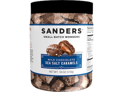 Sanders Small Batch Wonders Milk Chocolate Sea Salt Caramels, 18 Oz. (30986)