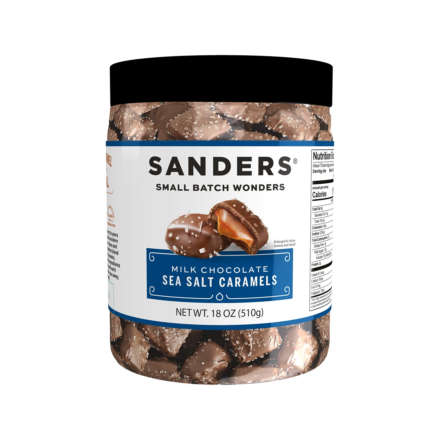 Sanders Small Batch Wonders Milk Chocolate Sea Salt Caramels, 18 Oz. (30986)