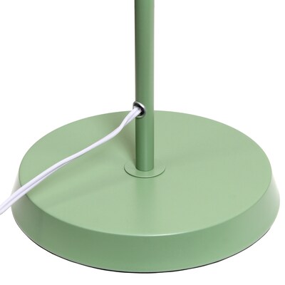 Simple Designs Sleek Essentials 54.72" Metal Floor Lamp with Round Shade, Sage Green (LF1051-SGE)