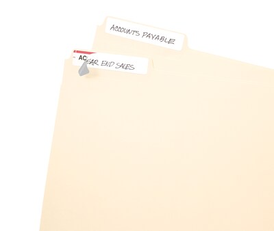 Avery Easy Peel Laser/Inkjet File Folder Labels, 2/3" x 3-7/16", White, 252 Labels/Pack (5202)