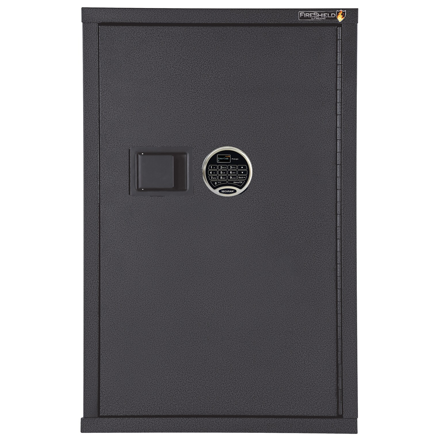 FireKing FireShield Storage Cabinet, Fire Resistant, Single Door w/ Electronic Lock, Black (HSC-3422-DBTEL)