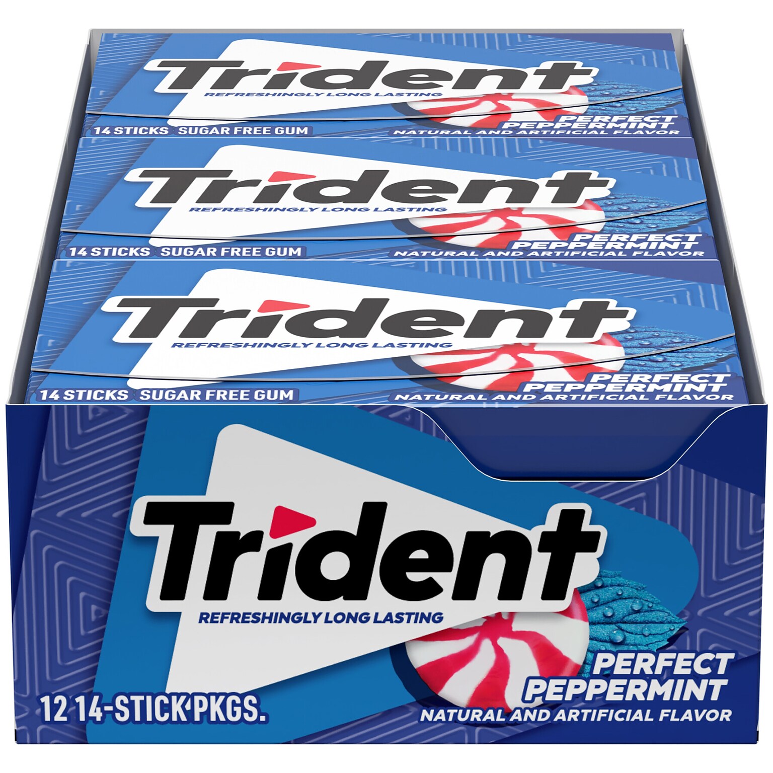 Trident Sugar Free Perfect Peppermint Gum, 14 Pieces/Pack, 12/Pack (209-02517)