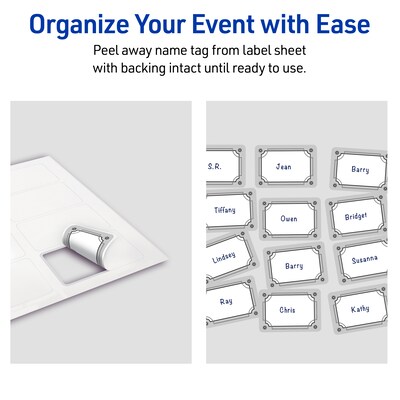Avery Rectangle Multipurpose Labels, 2-1/3" x 3-3/8", White, 80/Pack (19479370600)