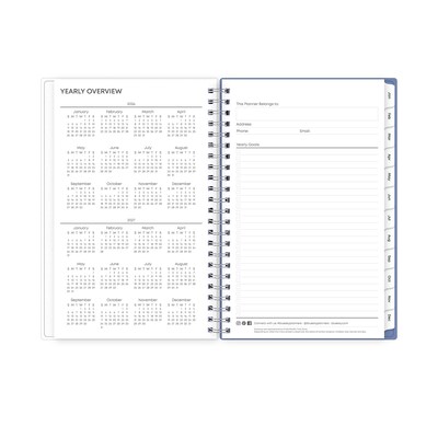 2026 Blue Sky Lindley 5" x 8" Calendar Year Weekly & Monthly Planner, Plastic Cover, Multicolored (101579-26)