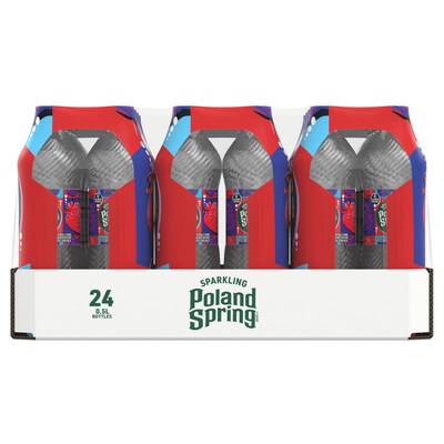 Poland Spring Sparkling Water, Triple Berry, 16.9 oz. Bottles, 24/Carton (12349572)