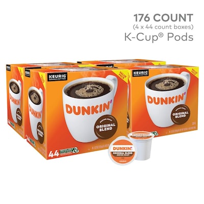 Dunkin' Original Blend Coffee Keurig® K-Cup® Pods, Medium Roast, 176/Case (006933)