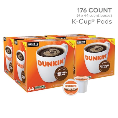 Dunkin Original Blend Coffee Keurig® K-Cup® Pods, Medium Roast, 176/Case (006933)