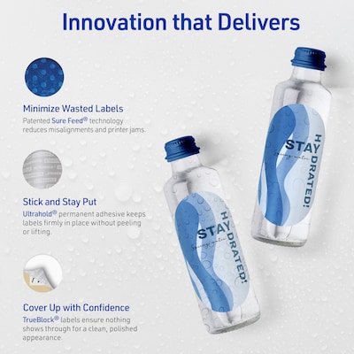 Avery Oval Laser Multipurpose Labels, 4" x 6", White, 20/Pack (19479399192)