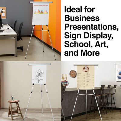 Quill Brand® HD Flipchart/Easel, Aluminum (28221US/50450US)