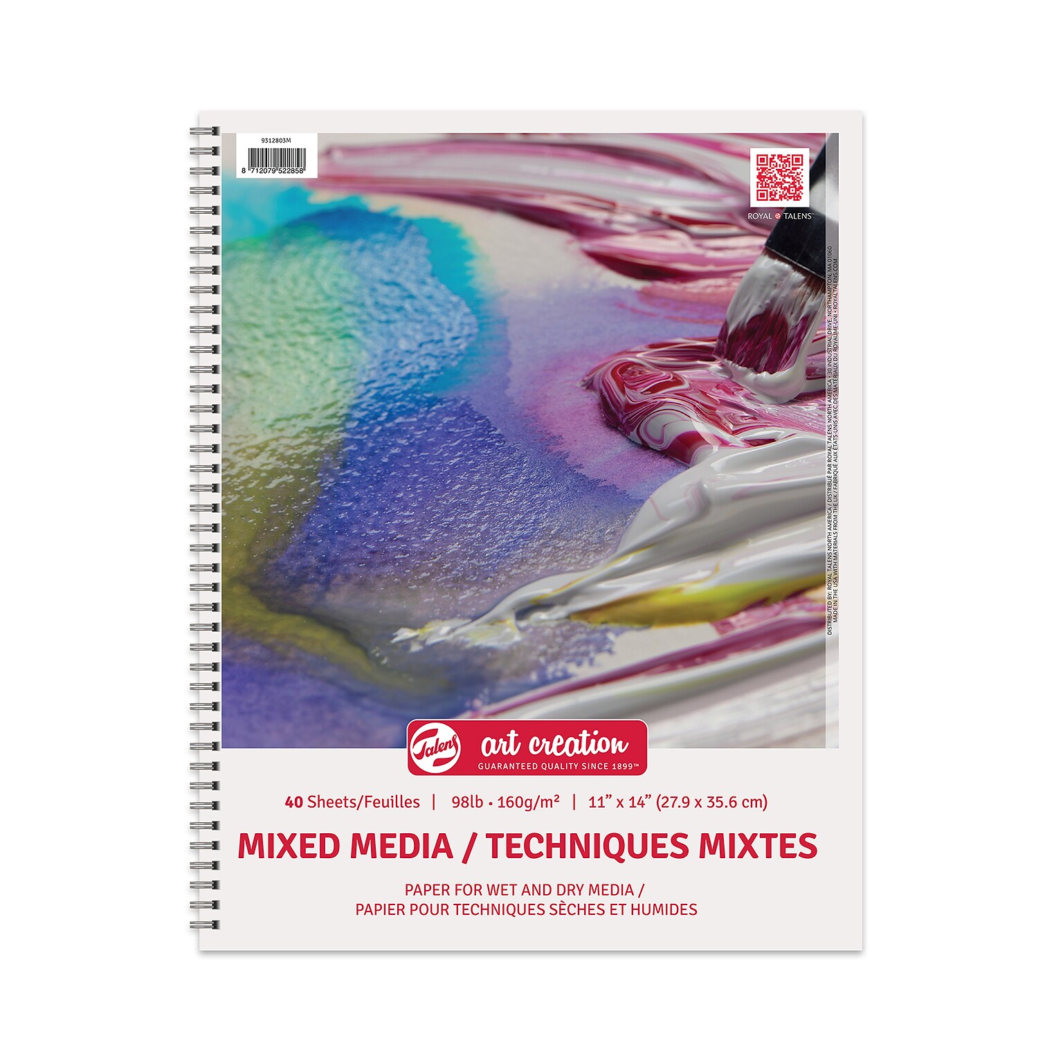Talens Art Creation 14 x 11 Spiral Bound Mixed Media Sketch Pad (TLN9312803M)