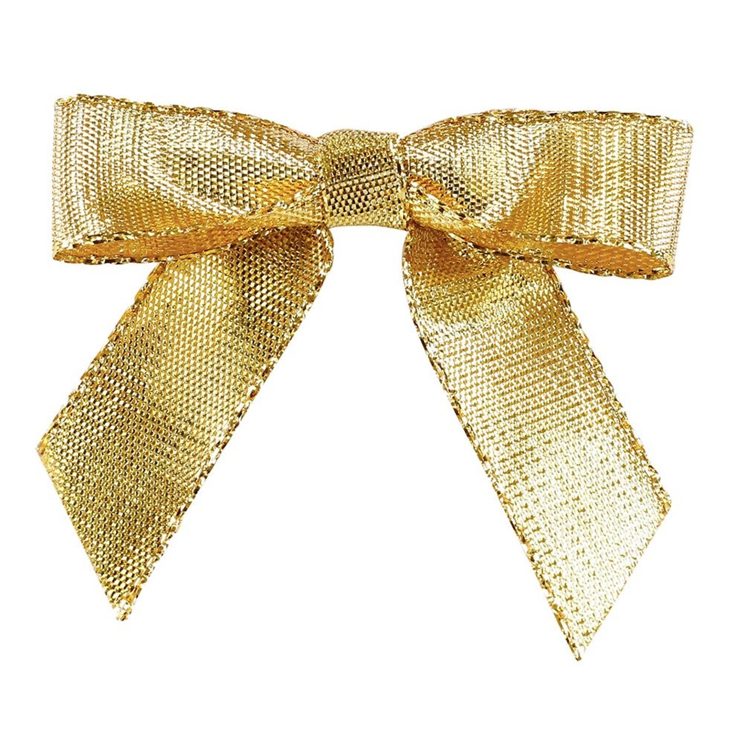 JAM Paper Grosgrain Bows, Gold Lame, 100/Pack (52640349265)