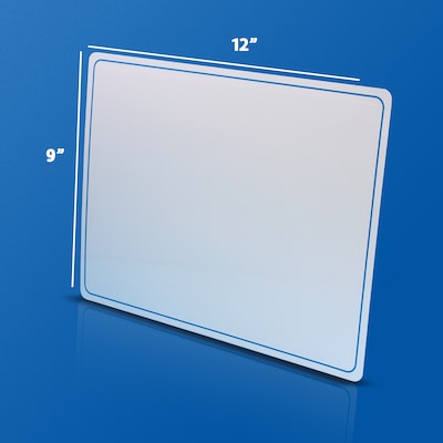 Flipside Double Sided Magnetic Dry-Erase Mobile Whiteboard, 9" x 12", 12/Pack (FLP20077)