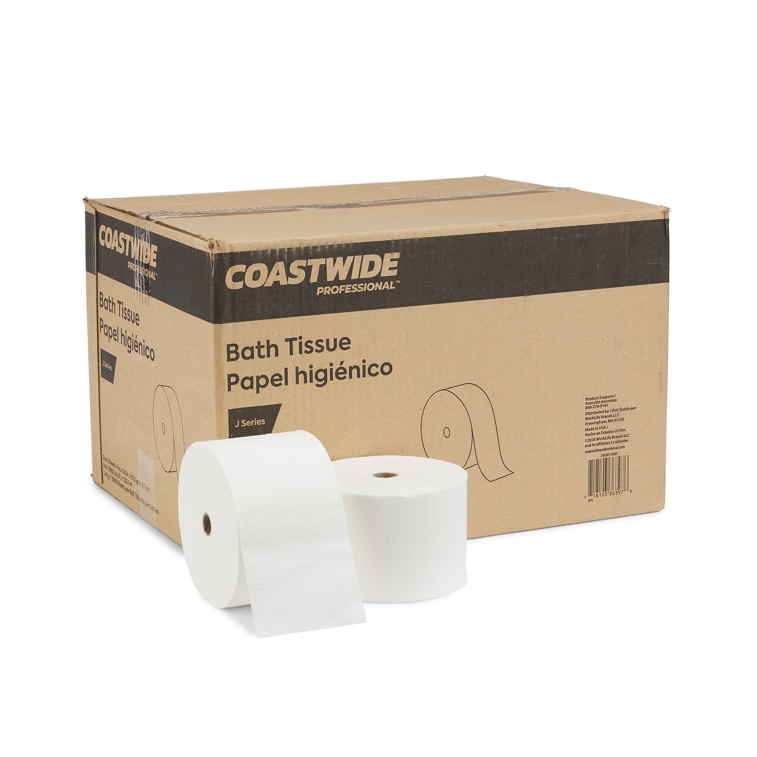 Coastwide Professional™ J-Series 2-Ply Small Core Bath Tissue, White ...