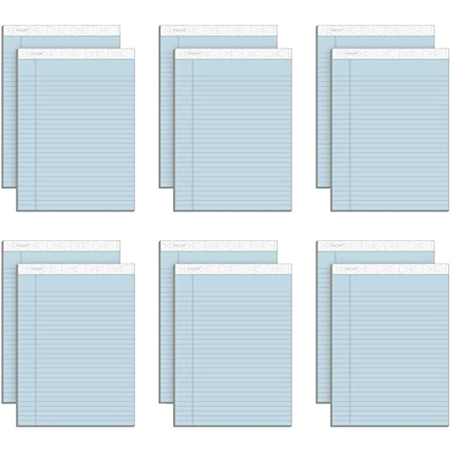 TOPS Prism+ Notepads, 8.5 x 11.75, Wide, Blue, 50 Sheets/Pad, 12 Pads/Pack (TOP63120)