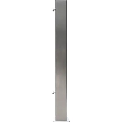 Global Industrial 84"H Outdoor Water Shower, 2 Nozzles, Stainless Steel (670434)