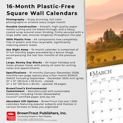 2026 BrownTrout Italy 12" x 12" Monthly Wall Calendar (9798330703951)