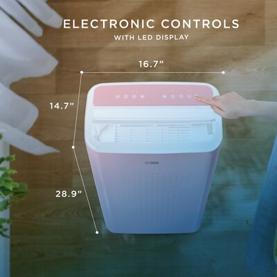 Commercial Cool 115-Volt 9,000 BTU (6,350 BTU DOE) Portable Air Conditioner with Remote, WiFi Enabled, Pink (CCP6JP)