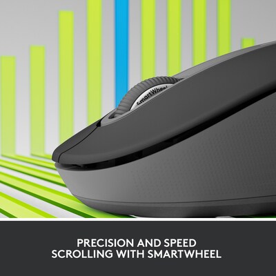 Logitech Signature M650 L for Business Wireless Ergonomic Optical Mouse, Graphite (910-006346)