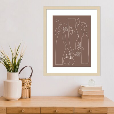 Amanti Art Shape Of Truth by Shatha Al Dafai Wood Framed Wall Art Print, 17 x 21 (A42675531979)