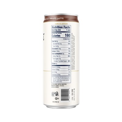 La Colombe Draft Mocha Latte Caffeinated Cold Brew Coffee, Medium Roast, 11 oz., 12/Carton (PPPURC1202)