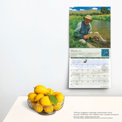 2025 BrownTrout Fly Fishing Dreams OFFICIAL 12" x 24" Monthly Square Wall Calendar (9781975479916)