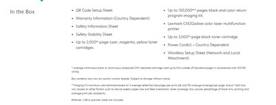 Lexmark CX532adwe Multifunction Color Laser Printer (50M7040)