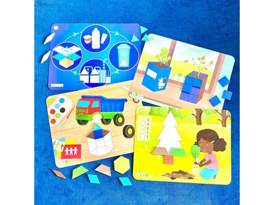 hand2mind Recycling & Conservation Pattern Block Puzzle Set (94459)